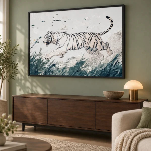 White Tiger in daylight