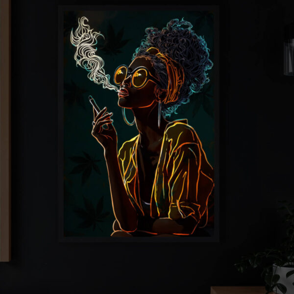 Golden Puff illuminated at night