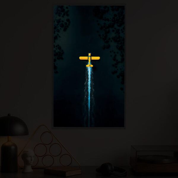Golden Glide illuminated at night
