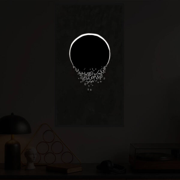 Eclipsefall illuminated at night