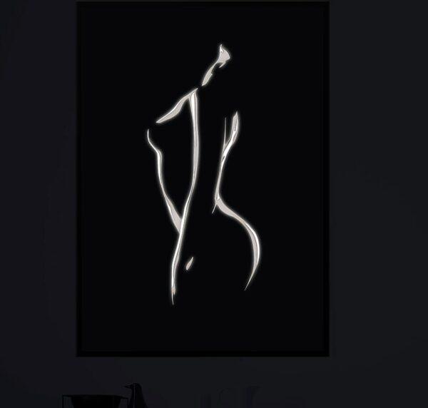 Gentle Curves illuminated at night