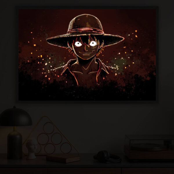 One Piece illuminated at night